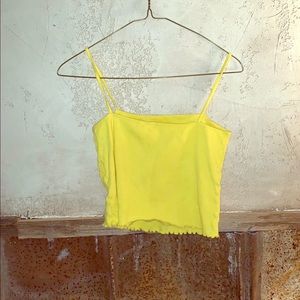Crop tank top yellow